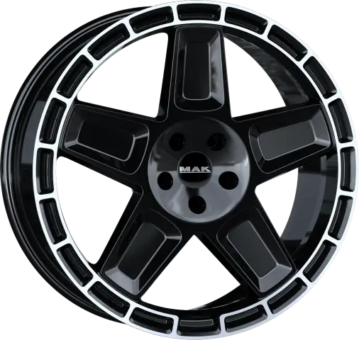 Imagen Mak trek gloss black mirror ring