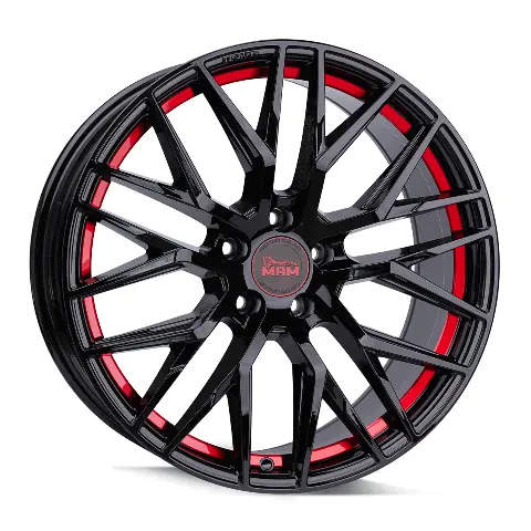 Imagen MAM WHEELS RS4 BLACK PAINTED RED INSIDE